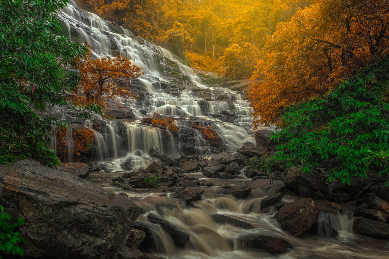 Waterfall; mae; ya; inthanon; doi; national; thailand;