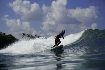 Man surfing in sea