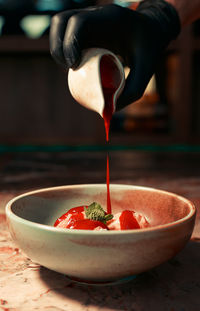 Close-up of drink on table