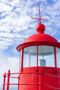 Low angle view of lighthouse against sky