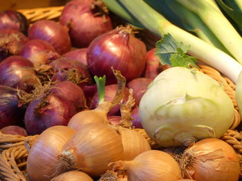 Market stall with vegetables