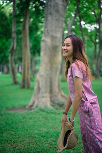 Candid of young women enjoying and her have beautiful smile