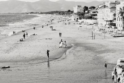 Tourists enjoying on the beach