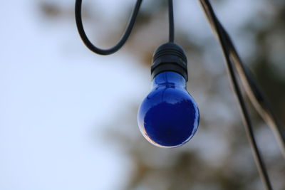 Low angle view of light bulb