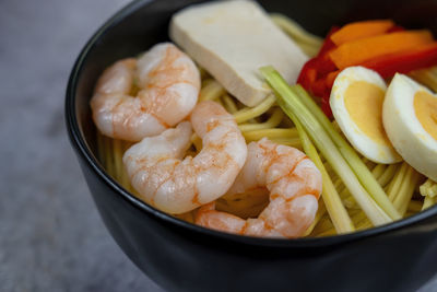 Close-up of food in bowl on table