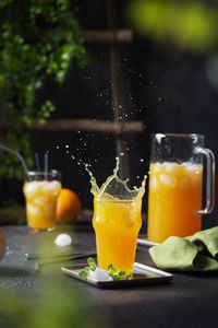 Close-up of drink on table