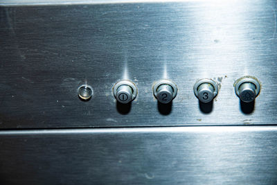 Close-up of glasses on table