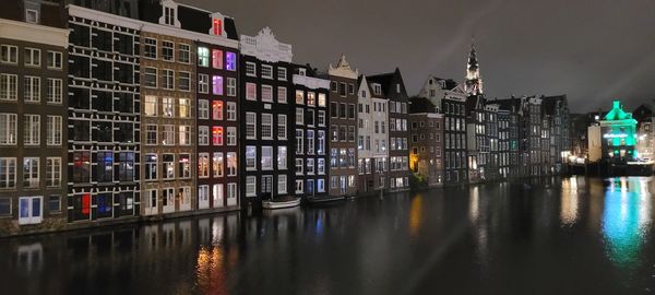 Central amsterdam, the city at night