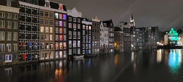 Reflection of buildings in water