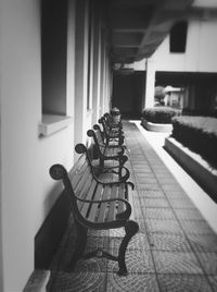 View of empty chairs