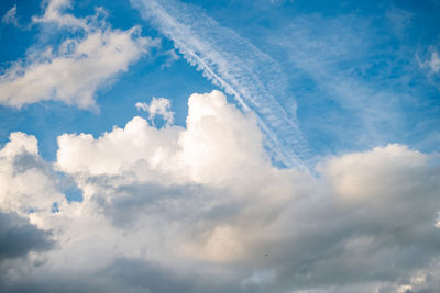 Low angle view of cloudy sky