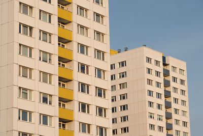 Low angle view of buildings against sky