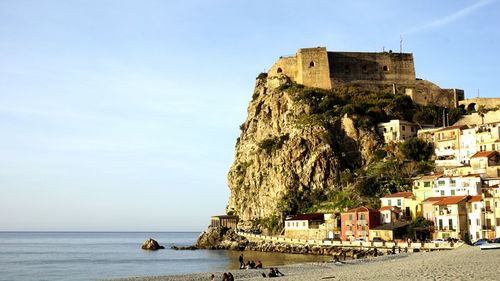 View of fort at seaside