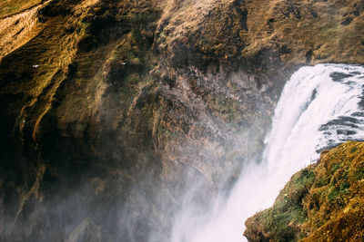 Scenic view of waterfall