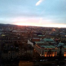 Cityscape at sunset