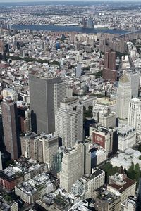 High angle shot of cityscape