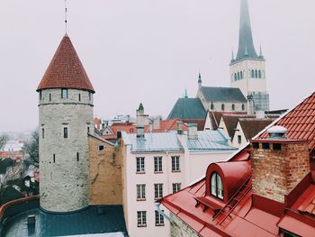 Buildings against sky in city