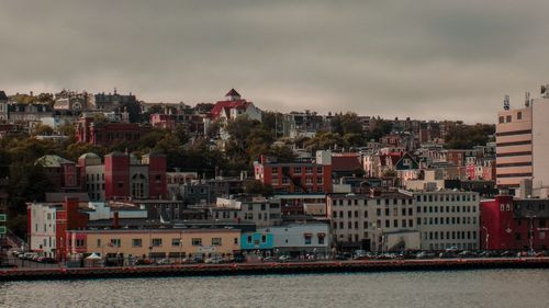 Cityscape with river in foreground