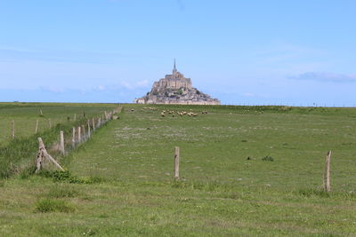 View of mont saint-michel against sky