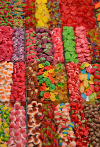 Full frame shot of multi colored candies