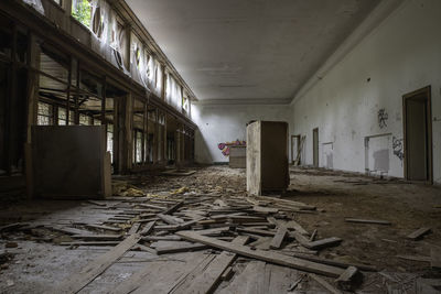 Interior of abandoned building