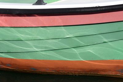 Close-up of boat moored