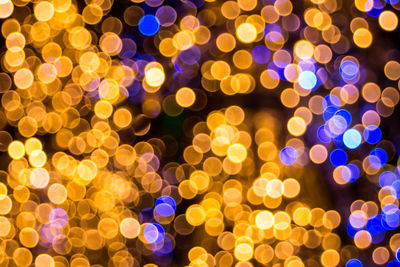 Defocused image of illuminated lights