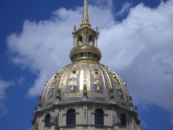 Low angle view of les invalides against sky in city