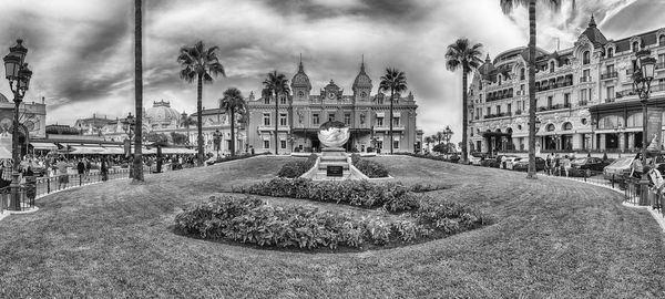 View of historical building against cloudy sky