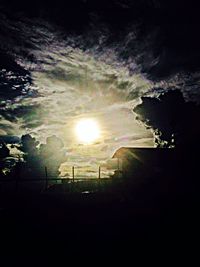 Sun shining through clouds