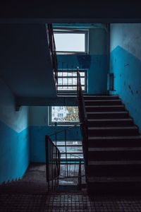 Empty staircase in building