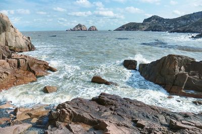 Scenic view of sea against sky