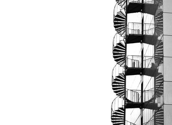 Low angle view of spiral staircase