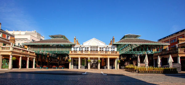 View of historic building against blue sky