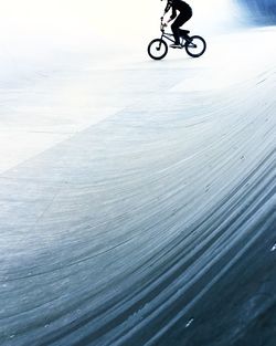 Low angle view of person skateboarding