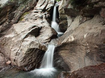 Scenic view of waterfall