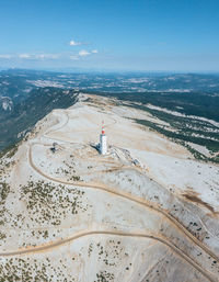 High angle view of beach against sky