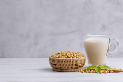 Close-up of breakfast on table