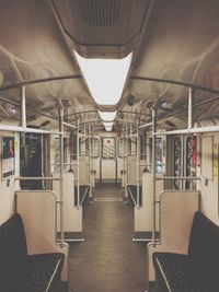 View of train interior