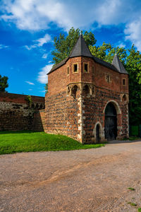 City wall of the old town of zons, dormagen germany.