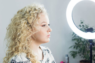 Portrait of a girl looking away