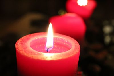 Close-up of tea light candle