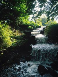 River flowing through rocks