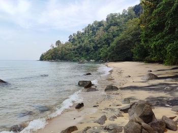 Scenic view of sea against sky