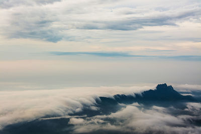 Scenic view of cloudscape against sky during sunset