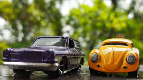 Close-up of vintage car