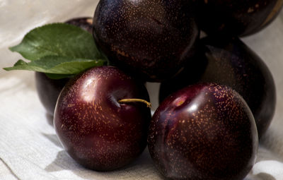 Close-up of fruits on table