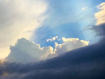 Low angle view of cloudy sky