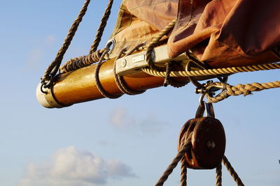 Cropped image of tall ship against sky