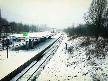 Railroad tracks on railroad track